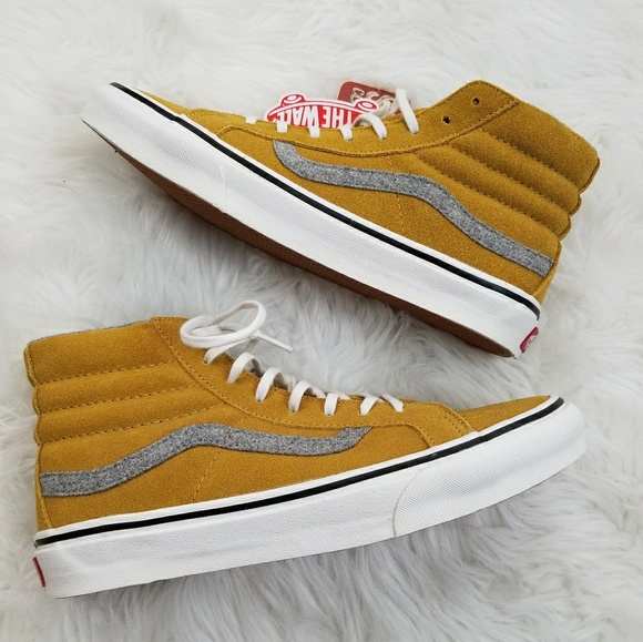Vans Shoes - Vans Sk8-Hi Slim Suede Amber Gold W 9 M 7.5 NIB